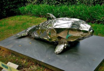 不銹鋼魚雕塑 片狀魚小品 不銹鋼片狀魚雕塑廠家