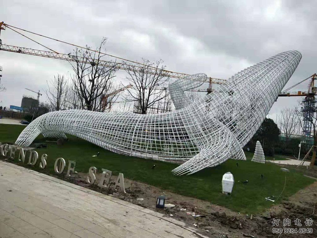鏤空鯨魚雕塑廠家 網(wǎng)格編織工藝 不銹鋼動物魚素材 鏤空鯨魚雕塑廠家 網(wǎng)格編織工藝 不銹鋼動物魚素材