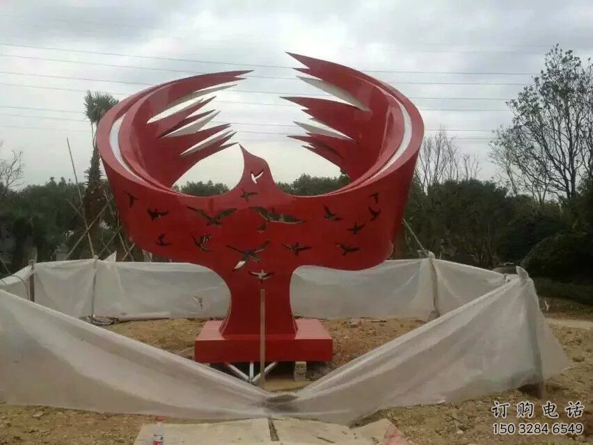 鳳凰雕塑廠家 雙翅飛翔式 不銹鋼雕塑鳳凰系列 鳳凰雕塑廠家 雙翅飛翔式 不銹鋼雕塑鳳凰系列