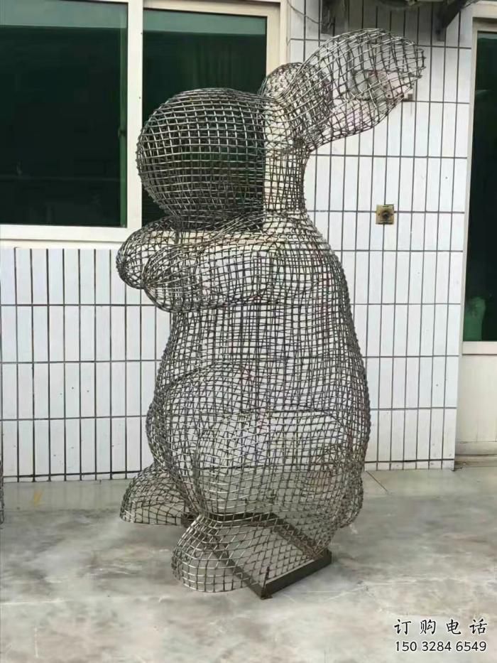 鏤空兔子雕塑廠家 網(wǎng)格透視款 不銹鋼鏤空兔子雕塑 鏤空兔子雕塑廠家 網(wǎng)格透視款 不銹鋼鏤空兔子雕塑