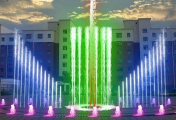 水景高低噴泉雕塑廠家 多色花樣設(shè)計概念