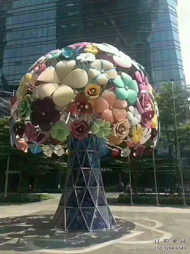 花球樹雕塑廠家 不銹鋼園林花球樹雕塑 花球樹雕塑廠家 不銹鋼園林花球樹雕塑
