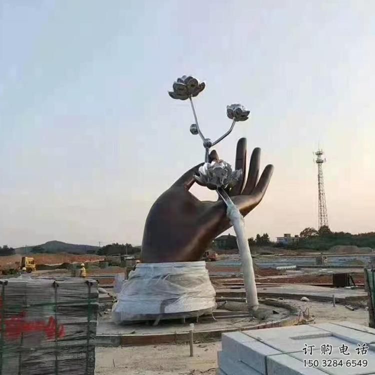 手拈花雕塑 不銹鋼手拈花雕塑廠家 手拈花雕塑 不銹鋼手拈花雕塑廠家