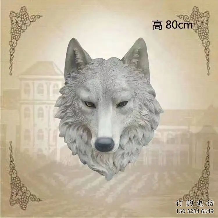 狼頭雕塑廠家 半身動物像 不銹鋼狼頭雕塑 狼頭雕塑廠家 半身動物像 不銹鋼狼頭雕塑