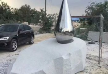 水珠雕塑 鏡面落地?cái)[件 不銹鋼鏡面水珠雕塑