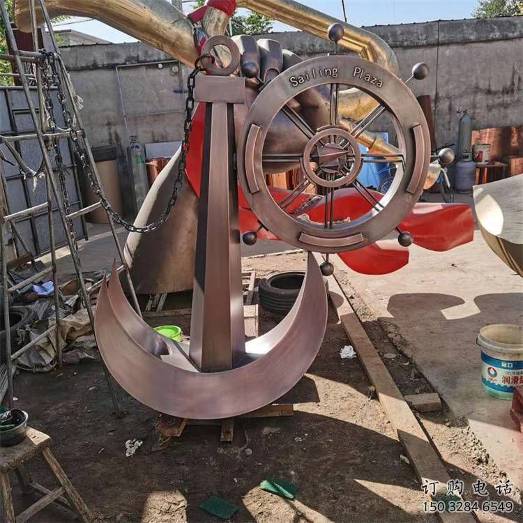 船錨雕塑廠家 碼頭景觀建筑 不銹鋼船錨雕塑制作 船錨雕塑廠家 碼頭景觀建筑 不銹鋼船錨雕塑制作