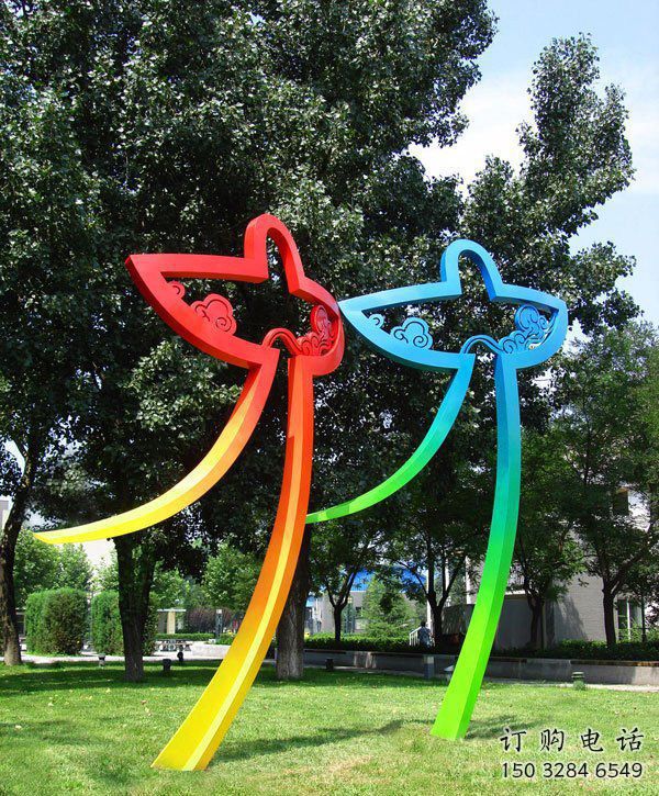 抽象風(fēng)箏雕塑廠(chǎng)家 公園美陳裝飾  不銹鋼抽象風(fēng)箏雕塑