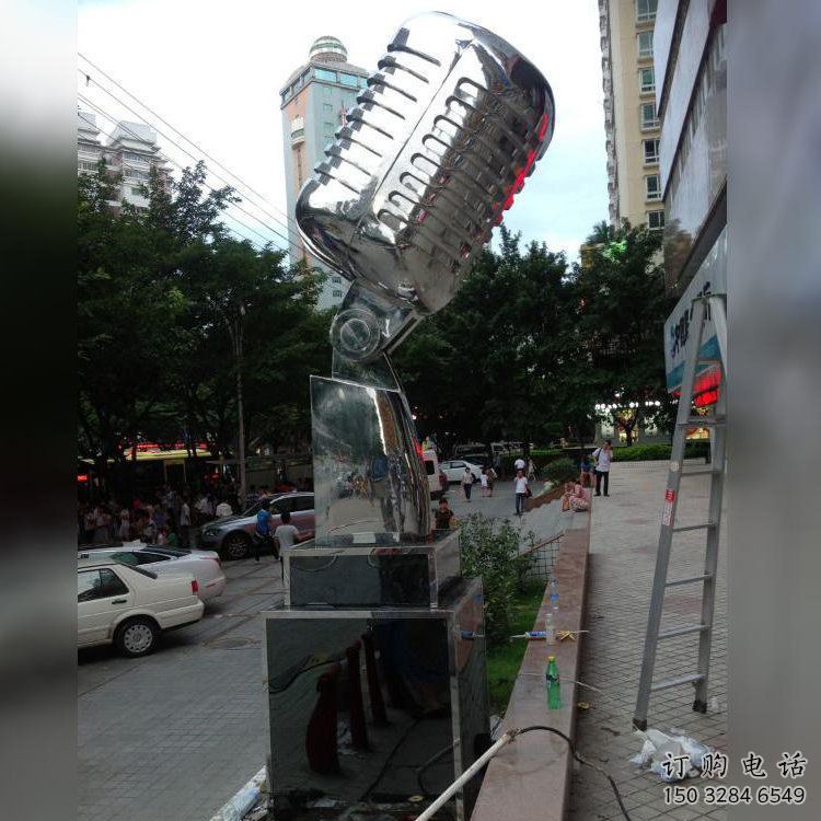 留聲機(jī)雕塑廠家 戶外藝術(shù)品 不銹鋼留聲機(jī)雕塑加工