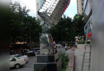 留聲機(jī)雕塑廠家 戶外藝術(shù)品 不銹鋼留聲機(jī)雕塑加工