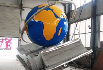 地球儀雕塑 商業(yè)街噴漆小品 戶外大型地球儀雕塑廠家