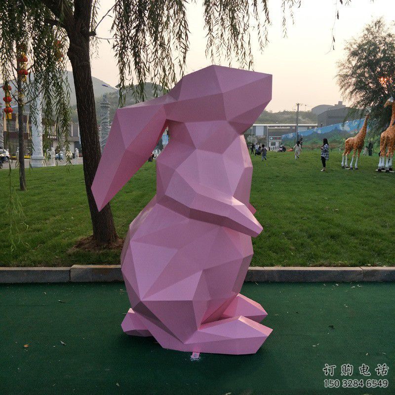 大白兔雕塑 戶外切面小品 抽象不銹鋼大白兔雕塑廠家 大白兔雕塑 戶外切面小品 抽象不銹鋼大白兔雕塑廠家