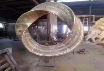 異形圓環(huán)雕塑 街道景觀小品 切面圓環(huán)雕塑廠家