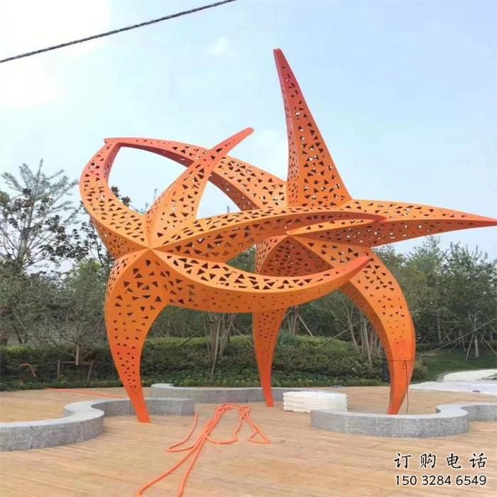 切面海星雕塑 噴漆海洋擺件 廣場(chǎng)風(fēng)景區(qū)海星雕塑廠家