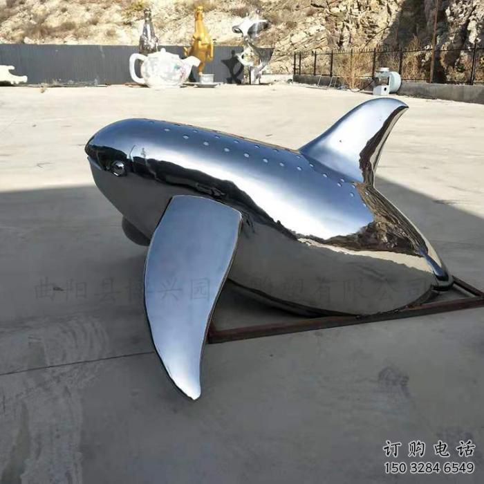 鏡面海豚雕塑廠家 現(xiàn)代擺件 游樂(lè)場(chǎng)異形海豚雕塑
