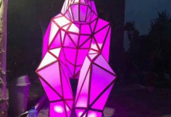 抽象熊雕塑廠家 創(chuàng)意村口擺件 玄關彩繪熊雕塑
