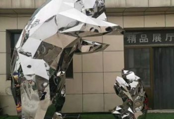 鏡面熊雕塑廠家 現(xiàn)代擺件 游樂(lè)場(chǎng)異形熊雕塑