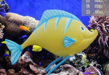 商場魚兒雕塑廠家 中式室內(nèi)小品 酒店彩繪魚兒雕塑