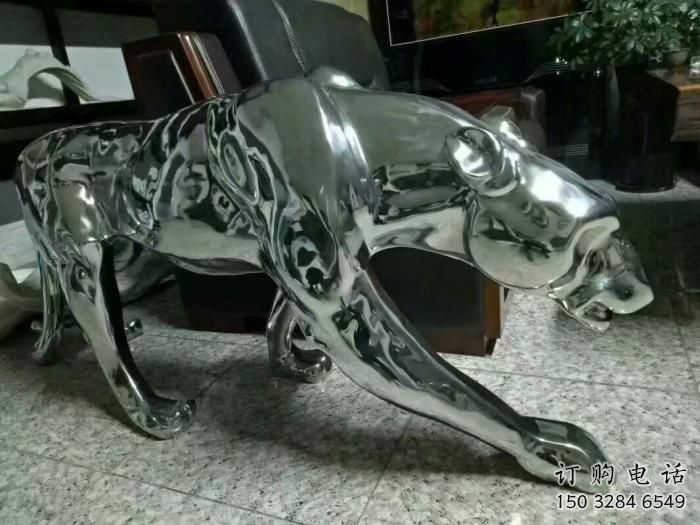 室內(nèi)獵豹雕塑廠家 大型房地產(chǎn)小品 步現(xiàn)代創(chuàng)意獵豹雕塑