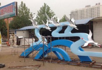 游樂場海燕雕塑廠家 戶外賓館擺件 住宅小區(qū)仿真海燕雕塑