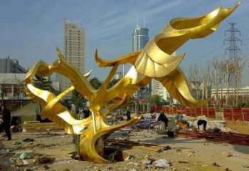 公園海燕雕塑廠家 中式鍍金小品 風(fēng)景區(qū)仿真海燕雕塑