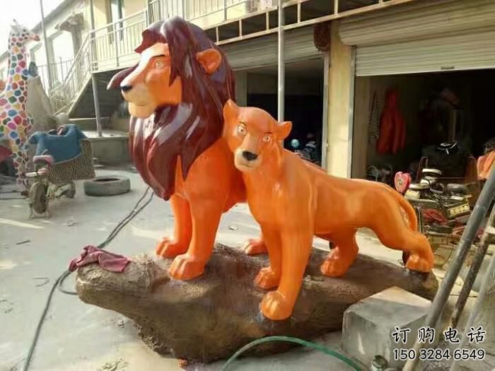 室內(nèi)雄獅雕塑廠(chǎng)家 大型風(fēng)景區(qū)小品 步行街仿真雄獅雕塑