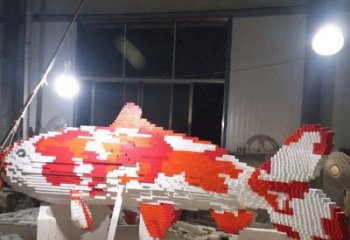 風(fēng)景區(qū)魚雕塑廠家 中式室內(nèi)擺件 大型彩繪魚雕塑