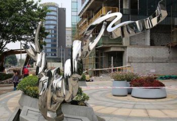 大門口貓雕塑廠家 歐式賓館擺件 風景區(qū)幾何貓雕塑
