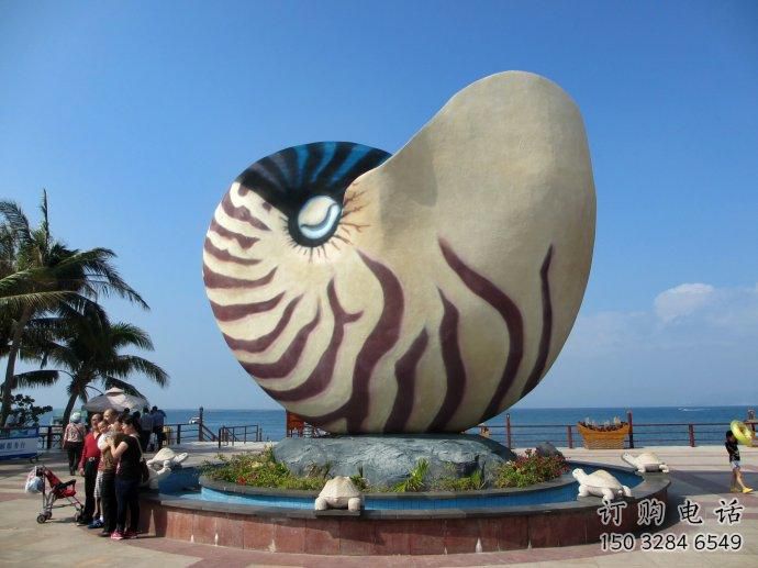 風(fēng)景區(qū)海螺雕塑廠家 中式海洋擺件 戶外廣場(chǎng)海螺雕塑