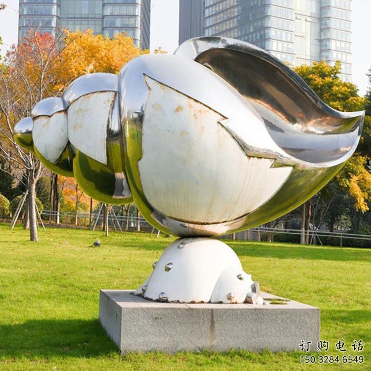 游樂場海螺雕塑廠家 海洋賓館擺件 住宅小區(qū)抽象海螺雕塑