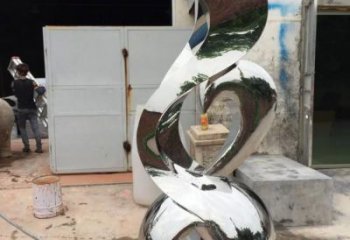 公園小鳥雕塑廠家 中式鏡面小品 風景區(qū)抽象小鳥雕塑