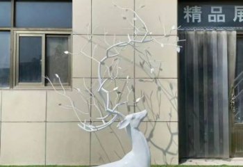 大門(mén)口鹿頭雕塑廠家 歐式賓館擺件 風(fēng)景區(qū)現(xiàn)代鹿頭雕塑