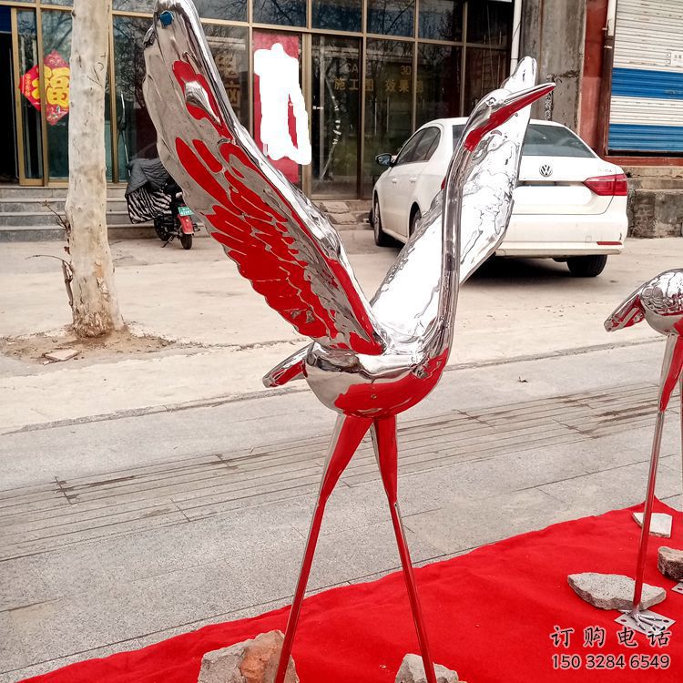 鏡面白鶴雕塑廠家 大型現(xiàn)代擺件 風景區(qū)仿真白鶴雕塑 鏡面白鶴雕塑廠家 大型現(xiàn)代擺件 風景區(qū)仿真白鶴雕塑