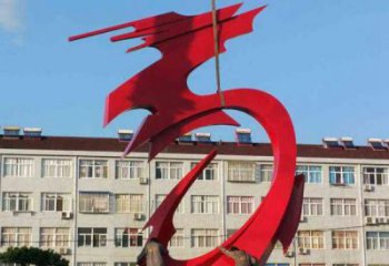噴漆飛龍雕塑廠家 卡通廣場(chǎng)小品 抽象切面飛龍雕塑