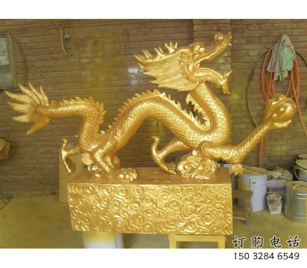烤漆臥龍雕塑廠家 戶外賓館擺件 現(xiàn)代大型臥龍雕塑