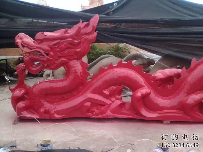 烤漆臥龍雕塑廠家 現(xiàn)代戶外小品 游樂場異形臥龍雕塑