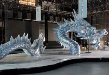 風景區(qū)水龍雕塑廠家 中式戶外擺件 大型不銹鋼水龍雕塑