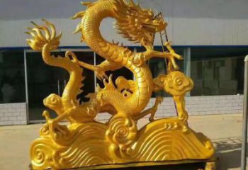 商場水龍雕塑廠家 中式烤漆小品 酒店創(chuàng)意水龍雕塑