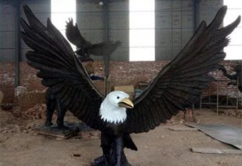 仿真雄鷹雕塑廠家 大型現(xiàn)代擺件 公園噴漆雄鷹雕塑