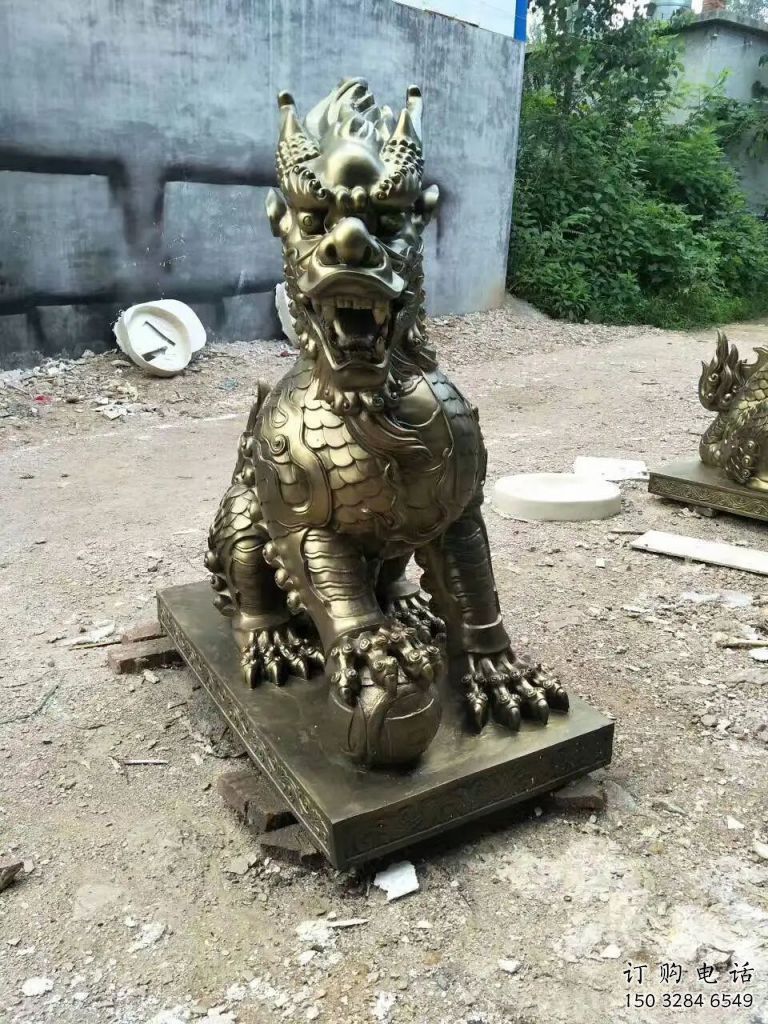 園林麒麟雕塑廠家 大型創(chuàng)意擺件 街道仿古麒麟雕塑