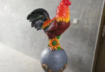 風景區(qū)金雞雕塑廠家 中式室內擺件 彩繪現(xiàn)代金雞雕塑