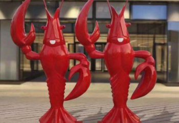 游樂場(chǎng)大蝦雕塑廠家 海洋賓館擺件 卡通大蝦雕塑