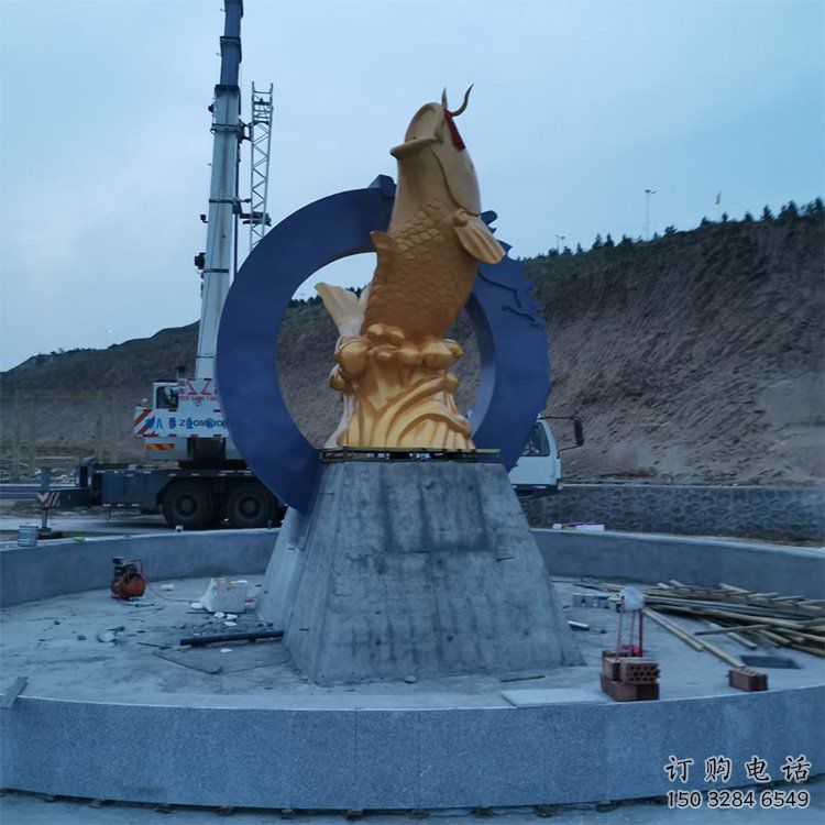 彩繪魚躍龍門雕塑廠家 戶外創(chuàng)意噴漆小品 彩繪魚躍龍門雕塑廠家 戶外創(chuàng)意噴漆小品