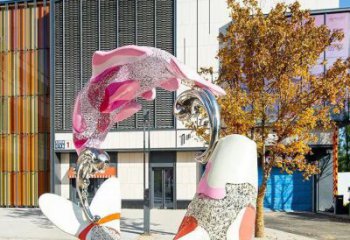 公園鯉魚跳龍門雕塑廠家 風(fēng)景區(qū)中式現(xiàn)代小品 