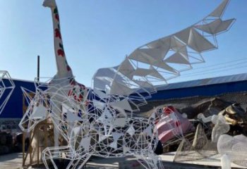 公園花片馬雕塑廠家 中式噴漆小品 風景區(qū)仿古花片馬雕塑