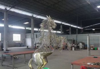 幼兒園花片馬雕塑廠家 卡通噴漆小品 大型異形花片馬雕塑