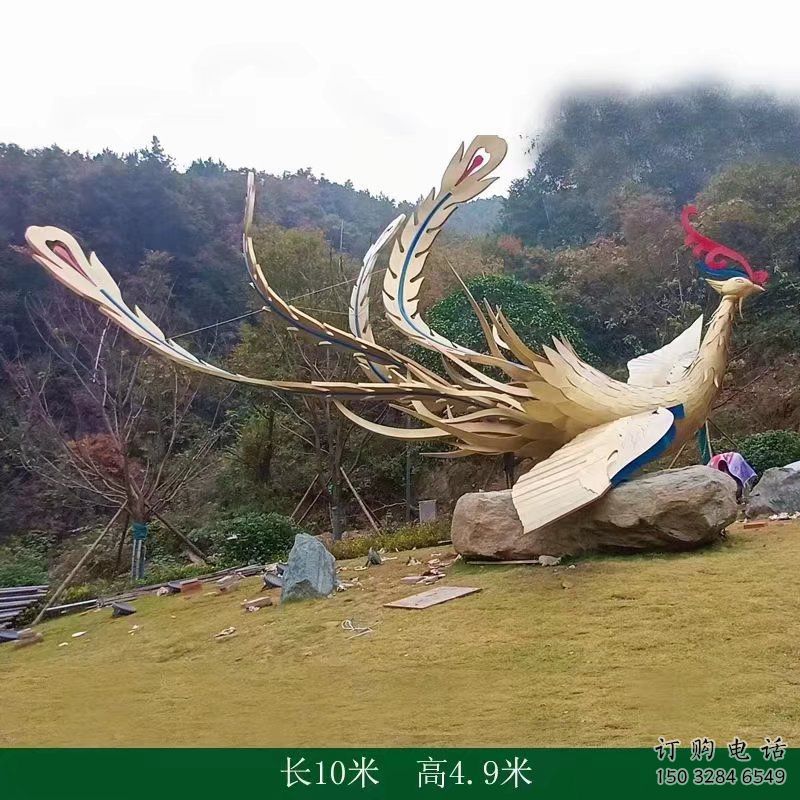 風(fēng)景區(qū)鳳凰雕塑廠家 中式創(chuàng)意擺件 戶外仿古鳳凰雕塑