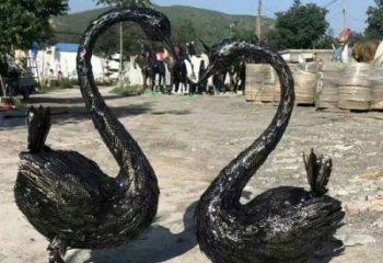 風(fēng)景區(qū)天鵝雕塑廠家 中式戶外擺件 大型仿古天鵝雕塑