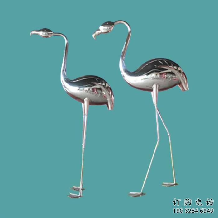 鑄造火烈鳥雕塑廠家 創(chuàng)意村口小品 村口仿真火烈鳥雕塑