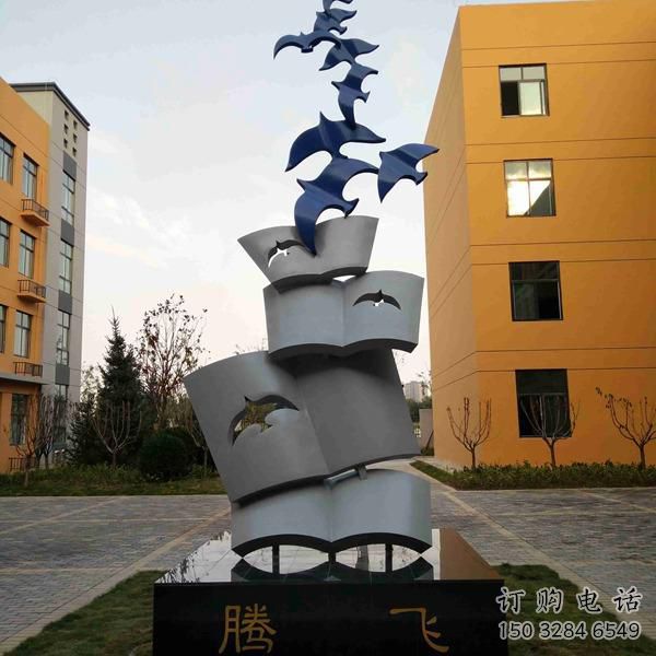 拉絲海鷗雕塑廠家 大型剪影擺件 游樂場異形海鷗雕塑