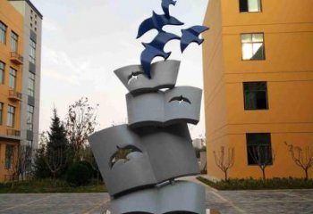 拉絲海鷗雕塑廠家 大型剪影擺件 游樂場(chǎng)異形海鷗雕塑
